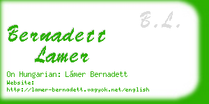 bernadett lamer business card